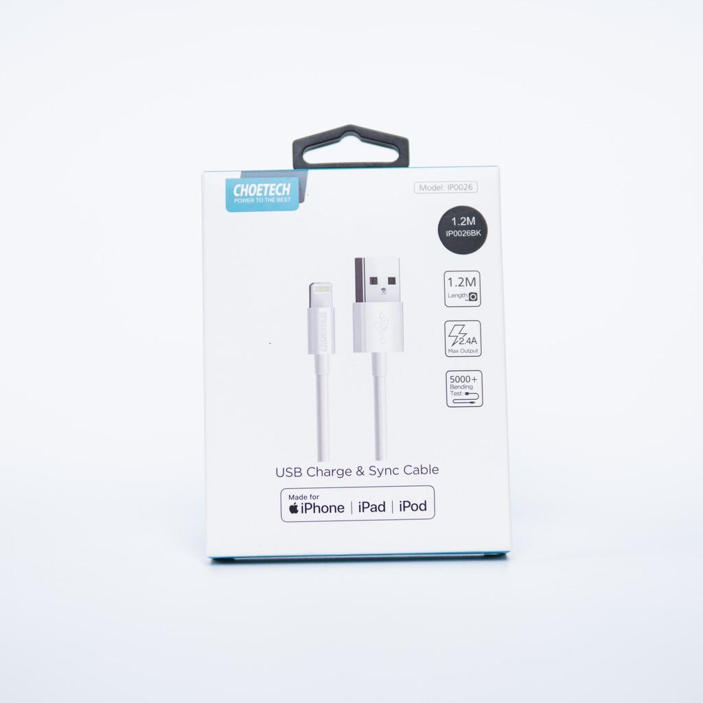 CÁP CHOETECH USB A RA LIGHTNING IP0026-WH- Hàng chính hãng