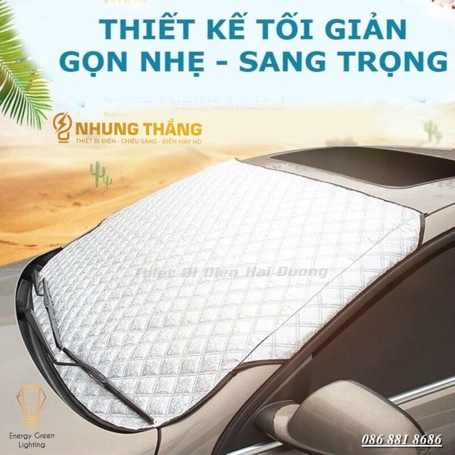 Bạt Phủ Che Nắng R-3911 - Chống Nóng,Cách Nhiệt Kính Lái Ô Tô Xe Hơi 3 Lớp Tráng Bạc Cao Cấp - có video