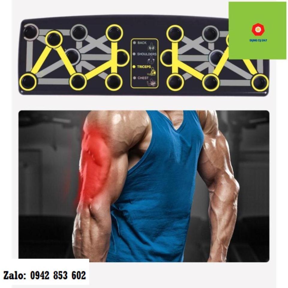 Dụng cụ tập hít đất - Bàn tập chống đẩy, tập gym các nhóm cơ ngực tay vai lưng đa năng