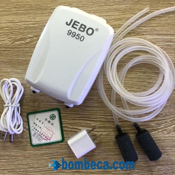 COMBO MÁY SỦI OXY TÍCH ĐIỆN JEBO 9950 TẶNG BỘ PHỤ KIỆN ĐI KÈM, DÂY OXY, ĐÁ SỦI