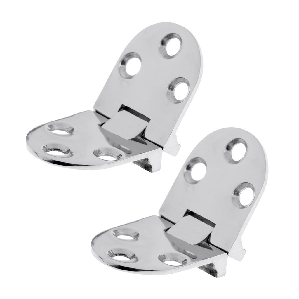 2pcs Premium 316 Stainless Steel Marine Boat RV Yacht Cabinet Cupboard Strap Hinge Door Hinge