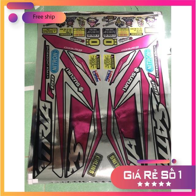 Tem rời dành cho xe Satria Fi chất liệu Crom.