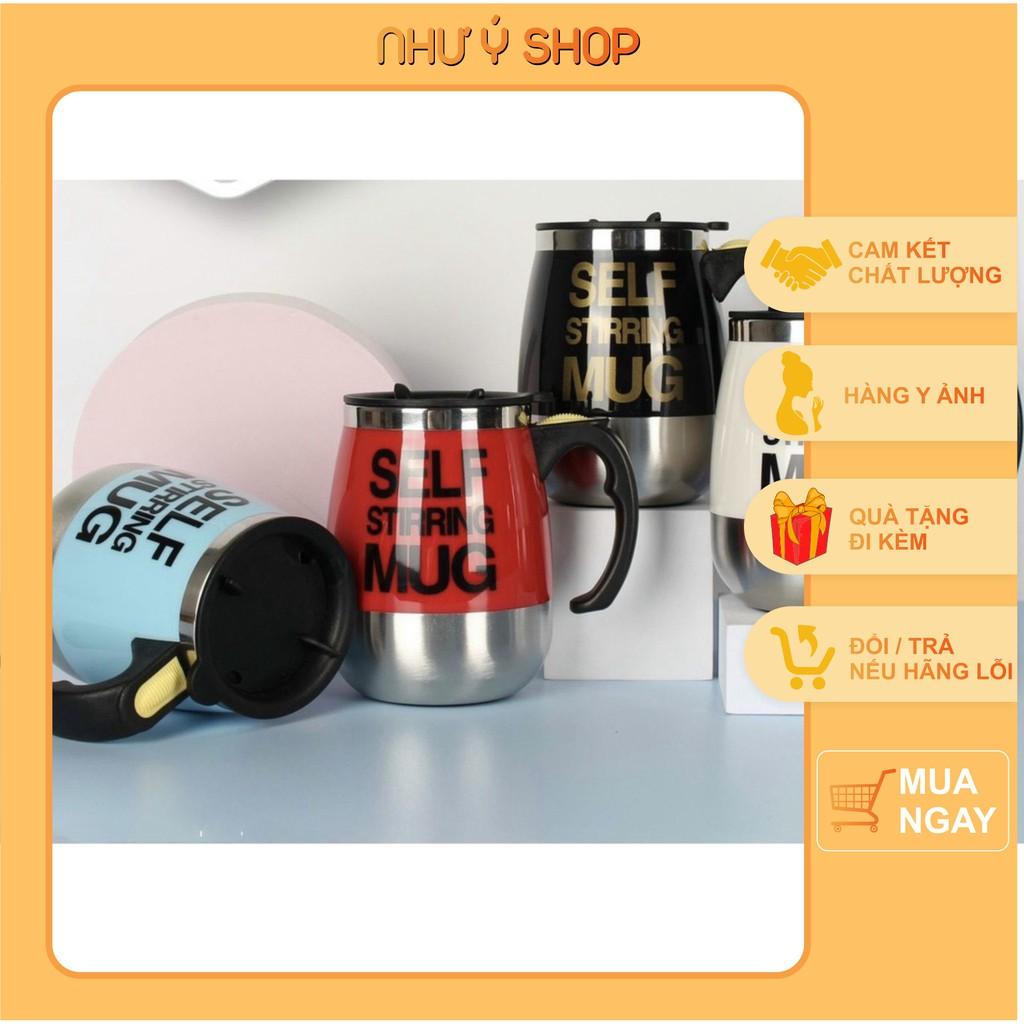 Bình nước bằng thép không gỉ cách nhiệt, Cốc tự khuấy, Cốc cà phê, Có nắp, Có tay cầm 450ml