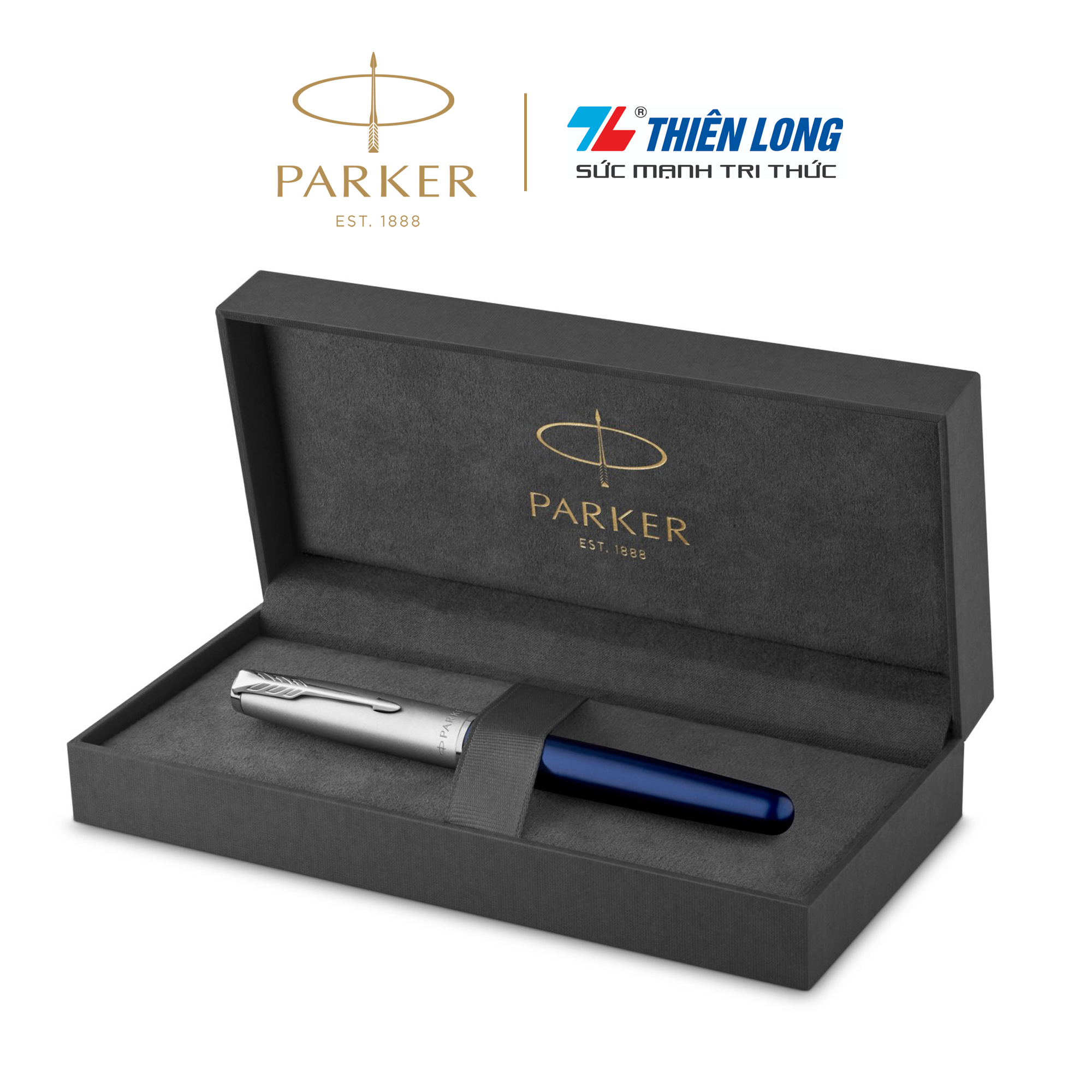 Bút máy cao cấp Parker SON SB Metal Blue CT TB-2146772 - Thép không gỉ