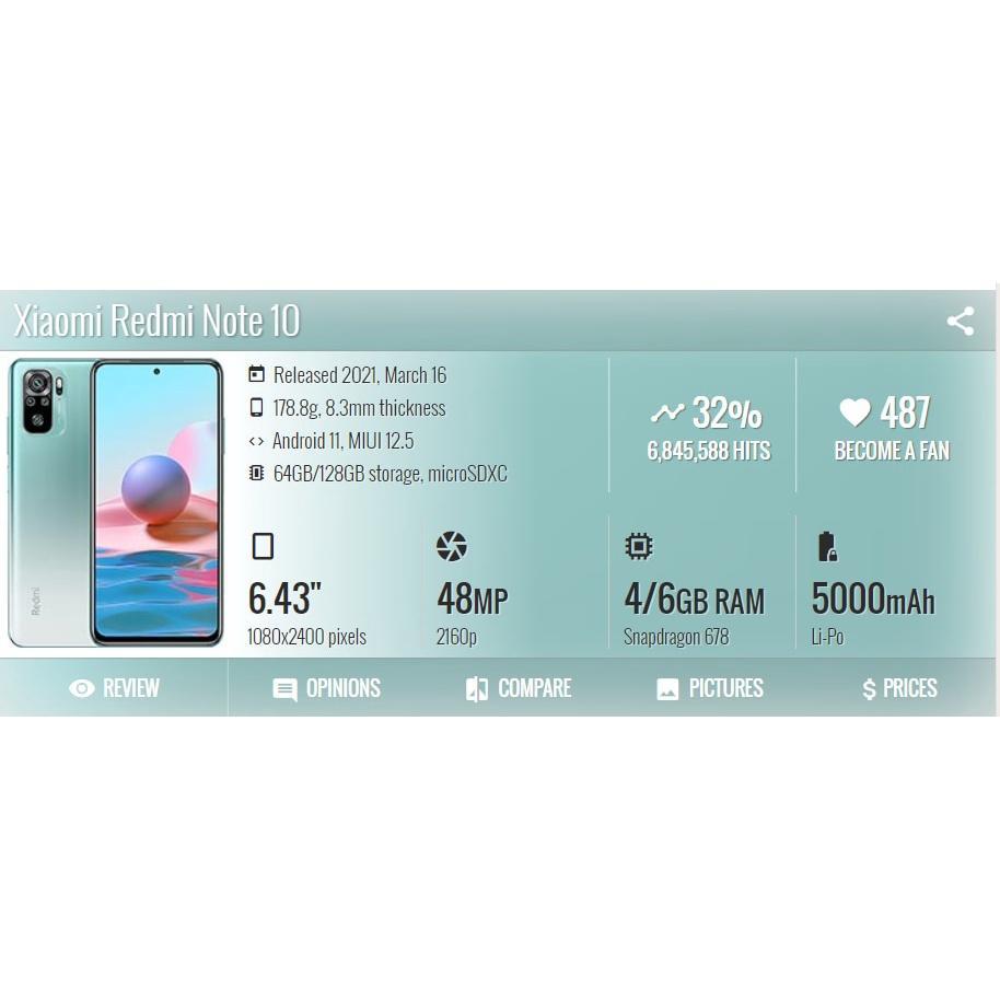 Màn Hình Cảm Ứng 6.43 AA + Cho Xiaomi Redmi Note 10 4G LCD M2101K7AG Redmi Note 10S M2101K7A