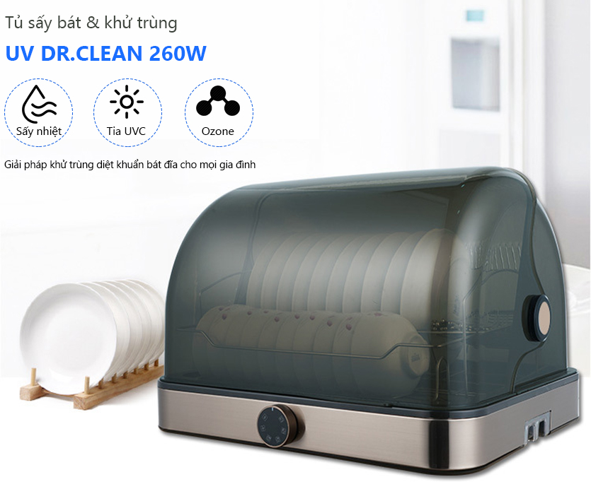 Tủ sấy và Khử trùng UV HSVN Dr. Clean 260W - Hàng chính hãng