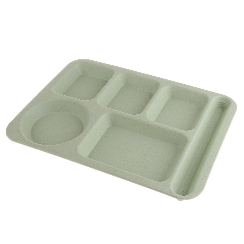 Kid Dinner Plate Food Storage Container Divided Serving Tray Tableware Green