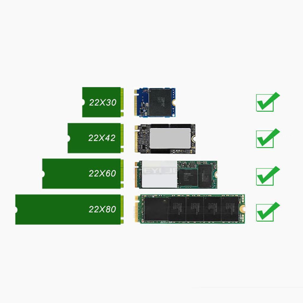 2x M.2 NGFF SSD to PCIE 3.0 X16 Adapter Expansion Card W/ Heatsink Case
