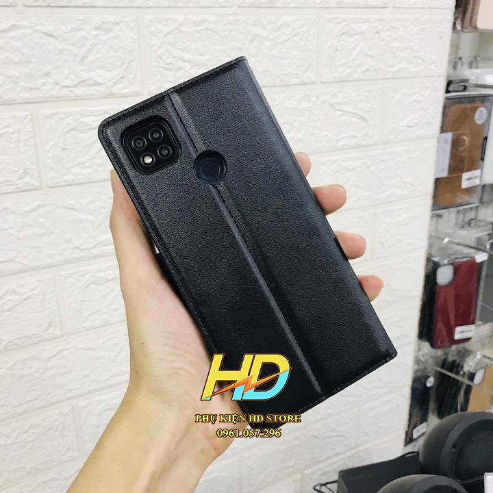 Bao Da Dạng Ví Cho Xiaomi Redmi 10A Chính Hãng Hanman Có Ngăn Đựng Thẻ và Ví Tiền Tiện Lợi - Hàng Chính Hãng