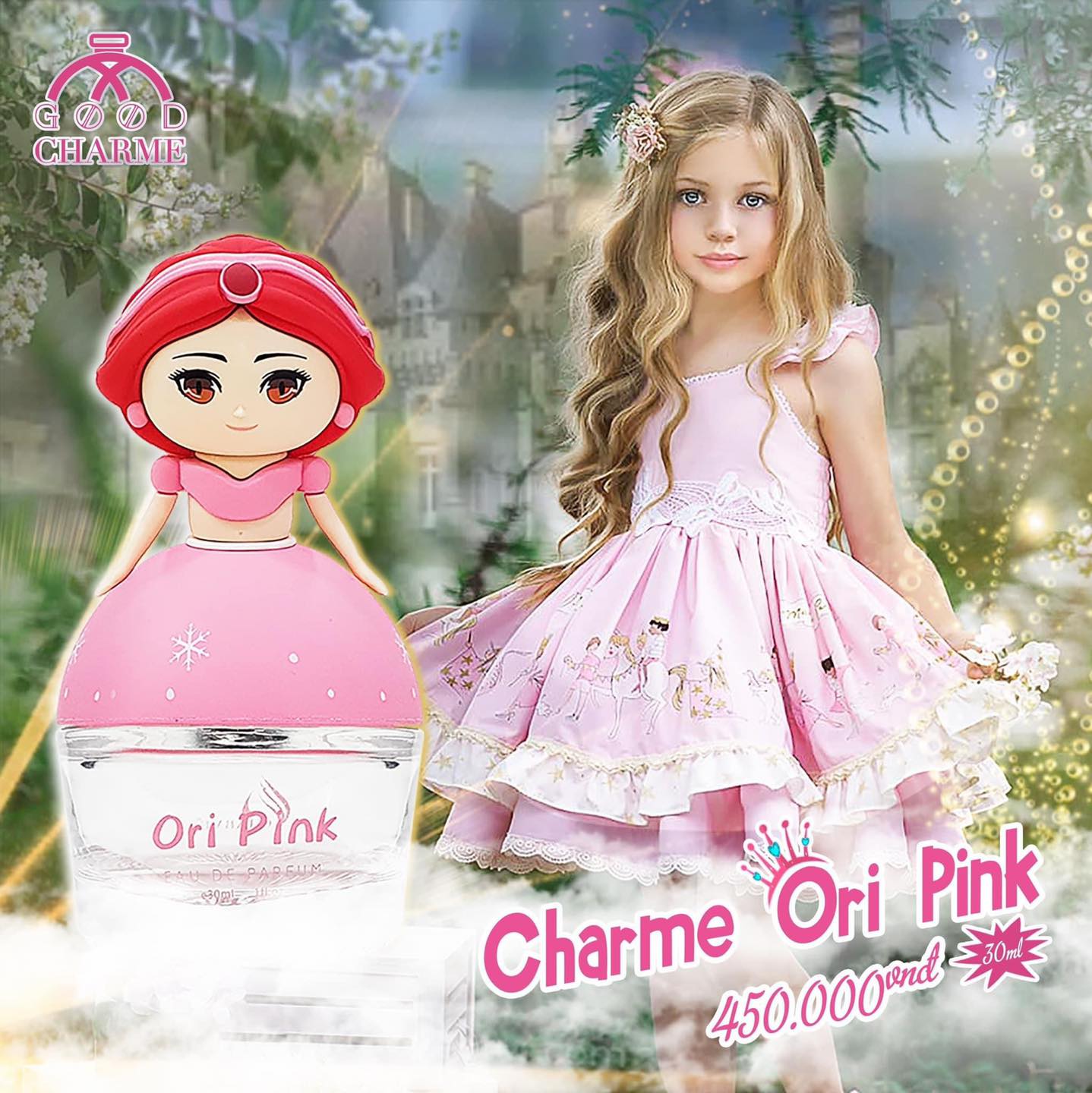 Nước Hoa Bé Gái Charme Ori Pink 30ml