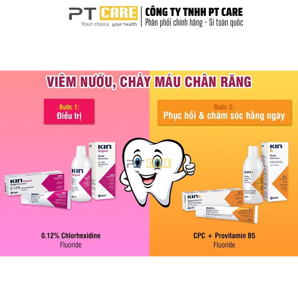 Combo Nước Súc Miệng Và Kem Đánh Răng Kin Gingival 250ml/75ml Ngăn Ngừa Viêm Nướu