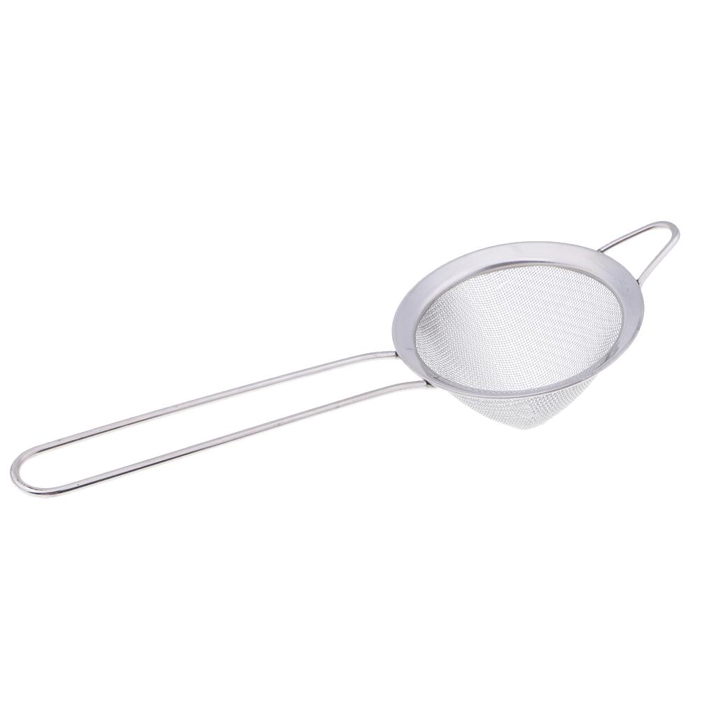 Stainless Steel Fine Mesh Strainer Bowl Drainer Sieve Colander Sifter 7/9/12/14/16/18cm