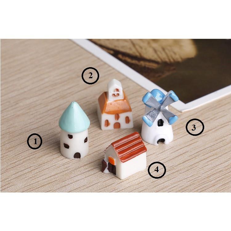 KHO-HN * Mẫu mô hình nhà thờ nhỏ, cối xay gió, tháp canh trang trí tiểu cảnh