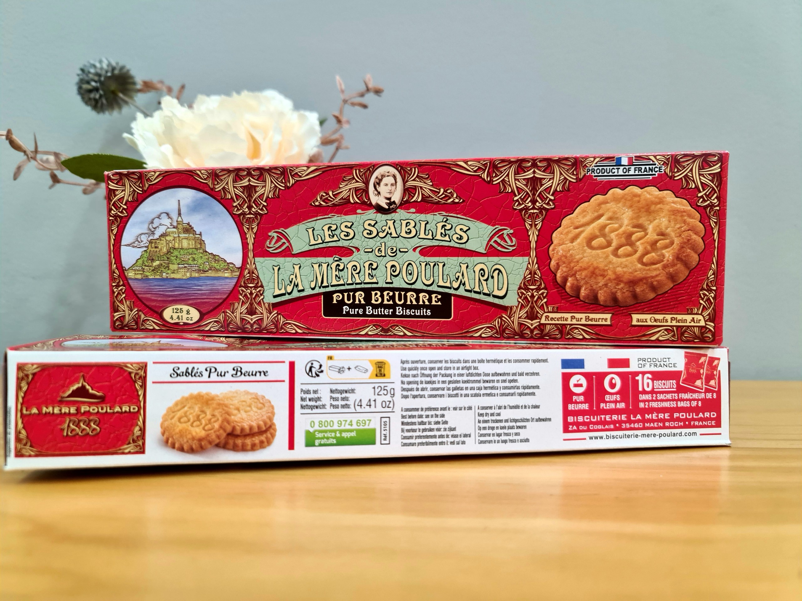 Bánh quy bơ - La Mère Poulard 135g - Pure Butter Large Biscuits