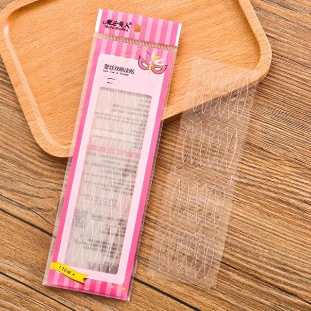 BAO RẺ - 120 miếng Mí lưới kích mí + Keo to + Nhíp