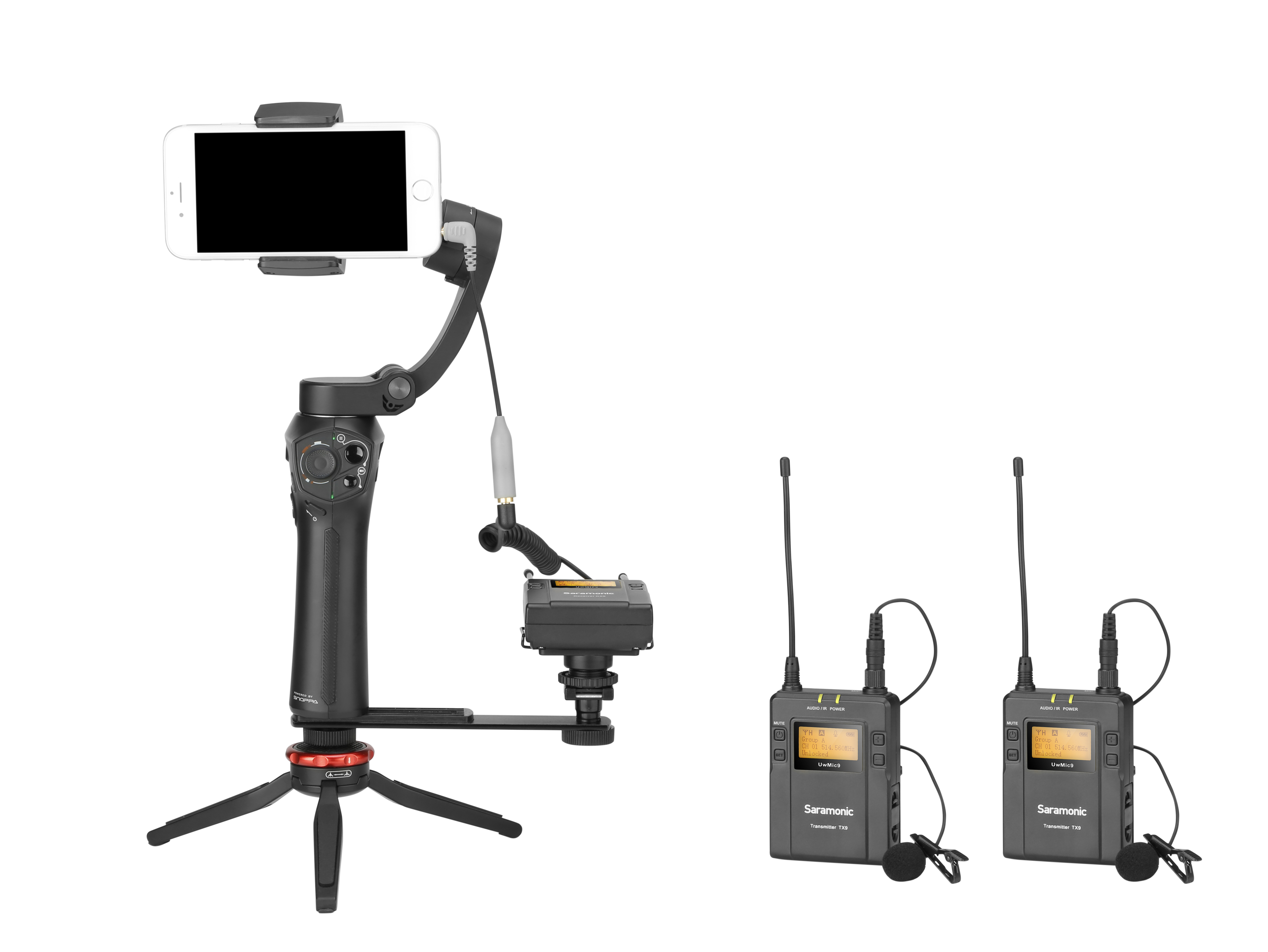 Bộ Micro Thu Âm Không Dây Saramonic UWMIC9 KIT2 - Quay Phim / Livestream / Vlog - Hàng Chính Hãng