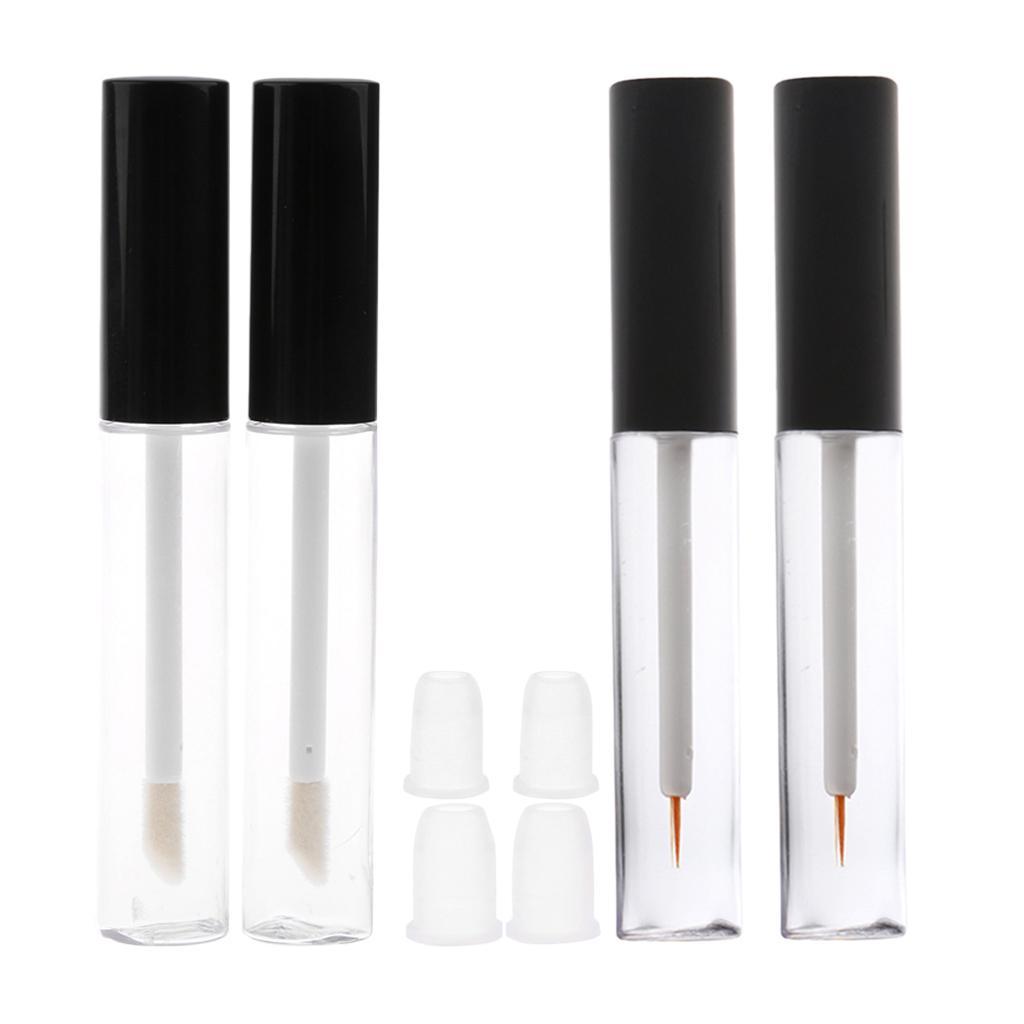 4 Pieces 10ml Empty Liquid Eyeliner Bottles Tube Lip Gloss Oil Container