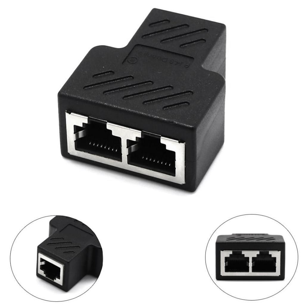 Splitter Adapter,   Ethernet Cable Splitter Connector, 1