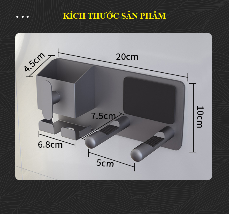 Giá treo máy sấy tóc Holder Stainless Steel Bathroom Accessories