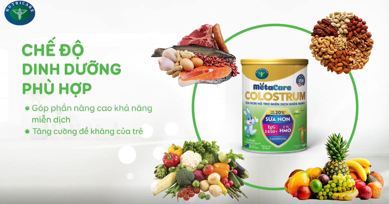 Sữa non Metacare Colostrum 1+ giúp trẻ tăng cường miễn dịch (800g)