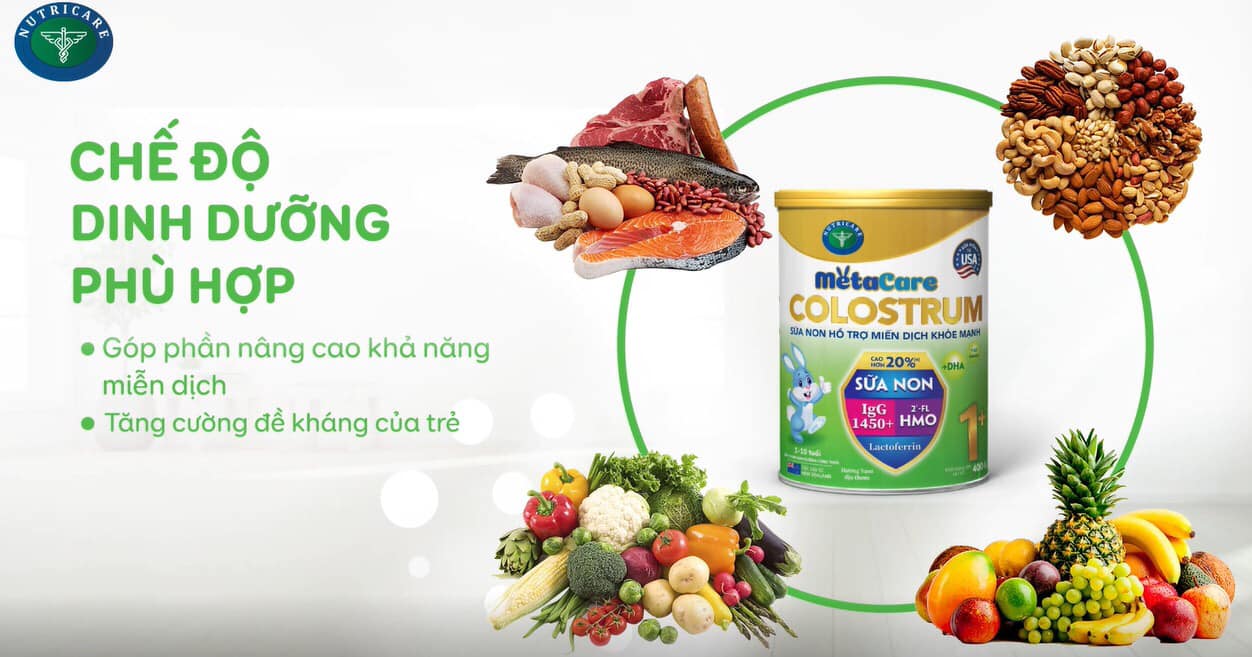 Sữa non Metacare Colostrum 1+ giúp trẻ tăng cường miễn dịch