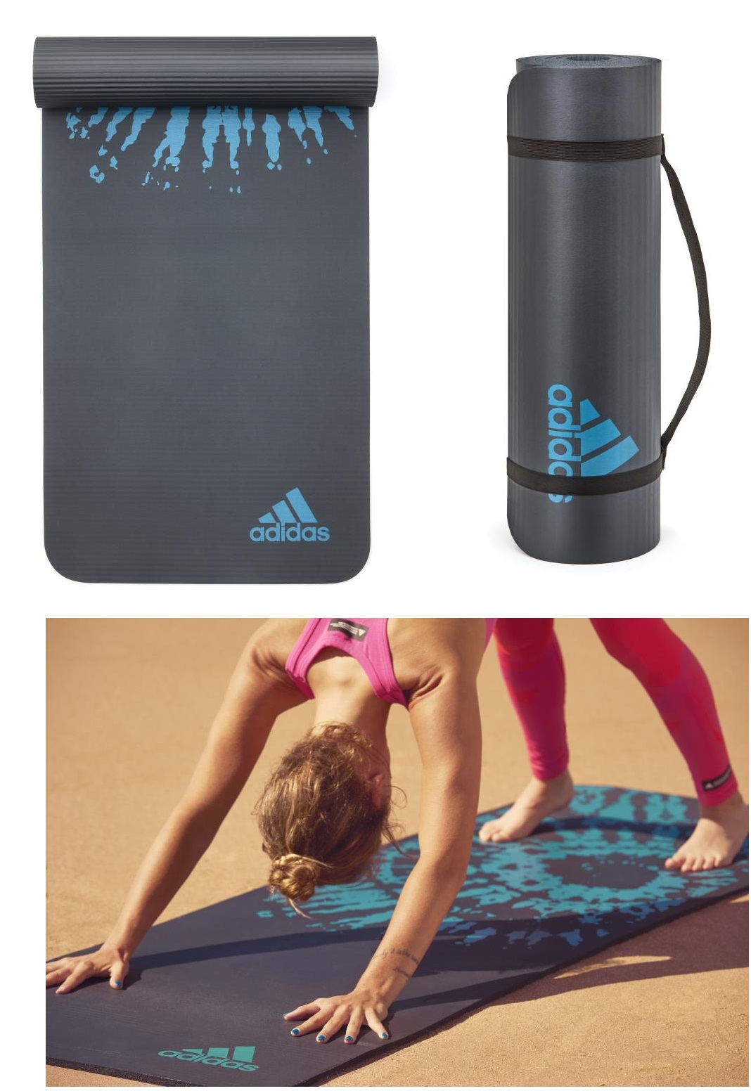 Hình ảnh THẢM TẬP GYM, YOGA 10MM ADIDAS ADYG-10200BL (TẶNG KÈM TÚI ĐỰNG THẢM)