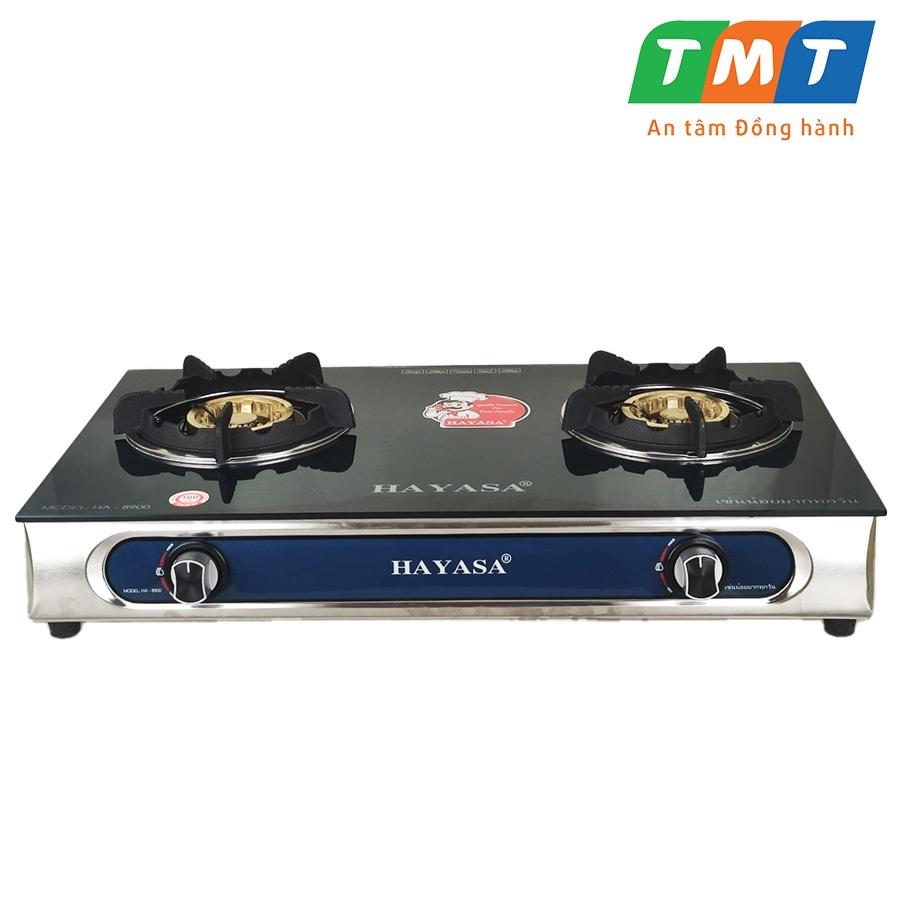 Bếp gas đôi kiếng cường lực cao cấp HAYASA HA-8900 2 đầu hâm