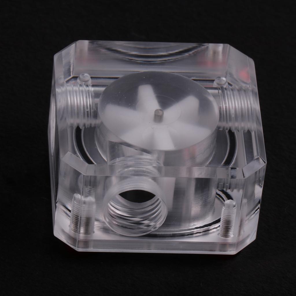 1Piece G1/4 Computer Water Cooling Water Flow Meter Indicator for PC-Clear White