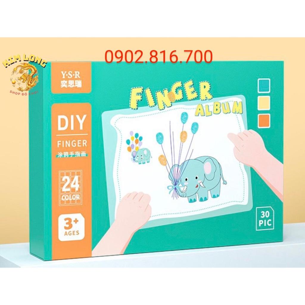 ĐỒ CHƠI SÁNG TẠO CHO BÉ BỘ TRANH TÔ MÀU BẰNG NGÓN TAY IN VÂN TAY DIY FINGER PAINT