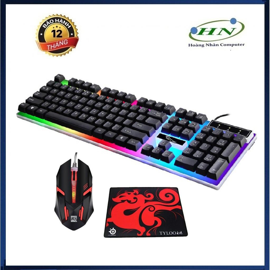 BỘ BÀN PHÍM GAME G21 VÀ CHUỘT R8 1602 LED 7 MÀU Hàng chính hãng