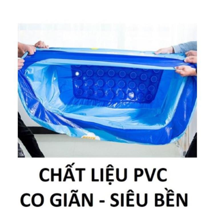 Bể Bơi Phao Cho Bé 2M1 3 Tầng, Bể Bơi Bơm Hơi Có Đáy Chống Trơn, Tặng Kèm Bộ Keo Vá