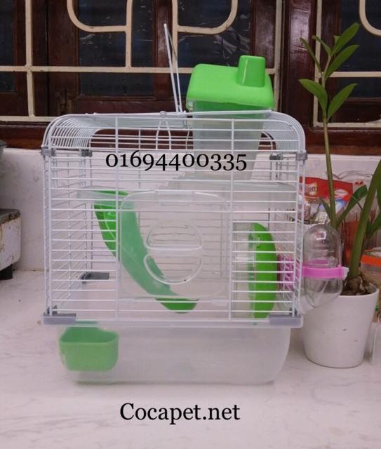 Lồng chuột hamster mini 2 tầng mini