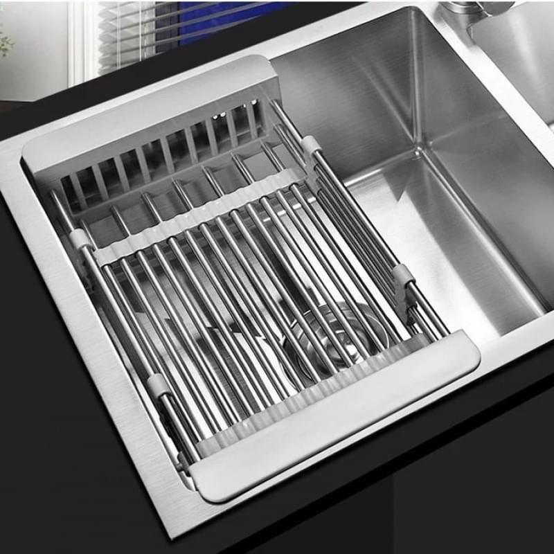 Rổ Inox Kéo Rút Gọn Để Lavabo Thoát Nước Cao Cấp