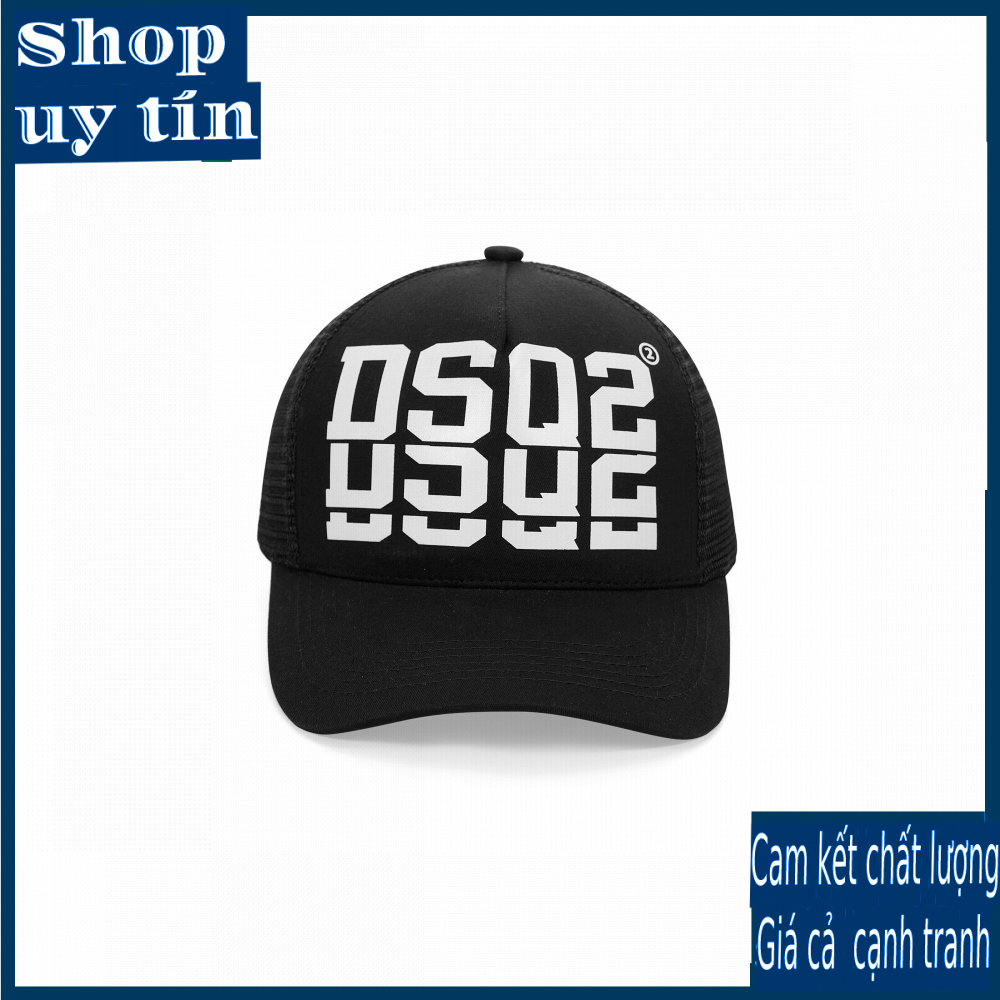 [ Miễn ship / giảm giá ] MŨ NÓN LƯỠI TRAI NAM NỮ DS PHỐI LƯỚI  CAO CẤP - đen phối chữ trắng