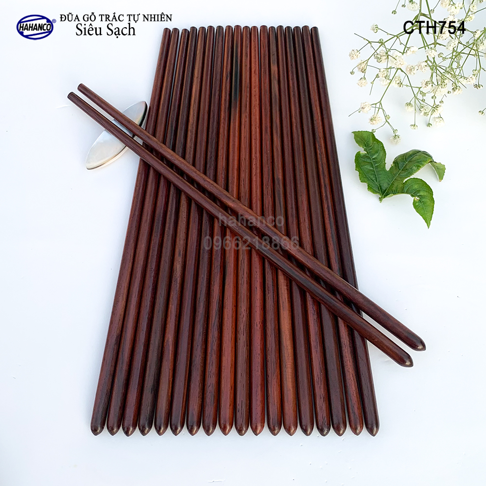 Đũa đầu búp gỗ Trắc Việt Nam Siêu sạch Kháng khuẩn, không nấm mốc để mộc siêu bền - an toàn sức khỏe