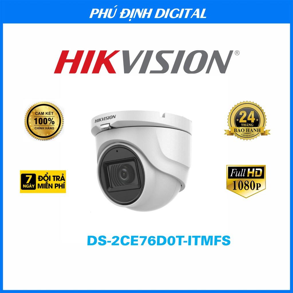 Camera Hikvision quan sát ngoài trời chống trộm Tích hợp micro - Hàng Chính Hãng