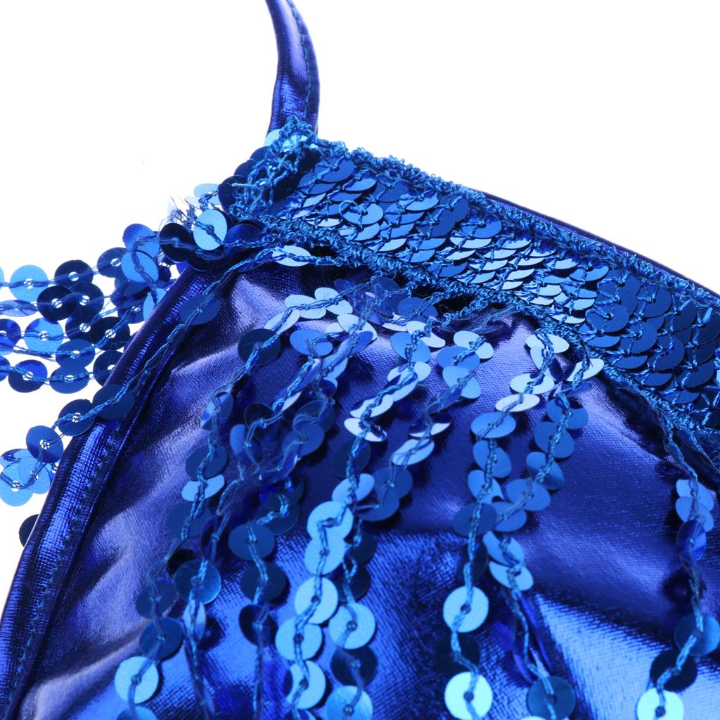 Trang Phục Belly Dance Bra Halter Top Trang Phục Biểu Diễn Sequin