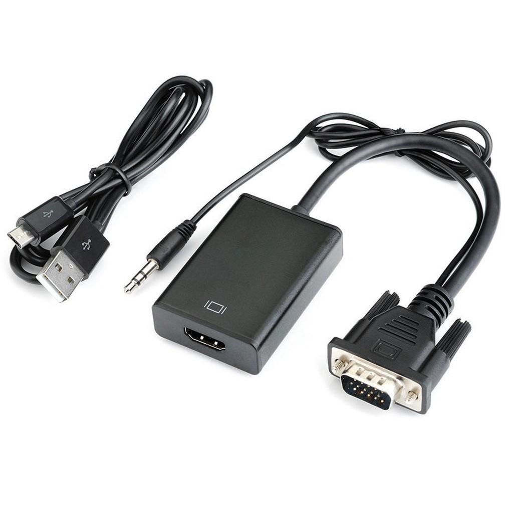 Đầu Chuyển VGA -&gt; HDMI có audio