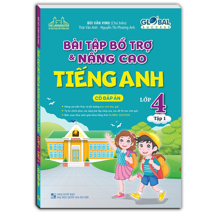 Sách - Combo - GLOBAL SUCCESS - Bài tập bổ trợ và nâng cao tiếng anh lớp 4 tập 1+2  (có đáp án) - MT