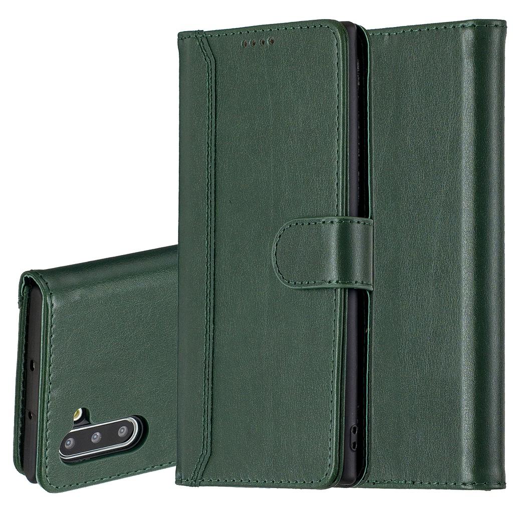 Ốp điện thoại dạng ví da lật có ngăn đựng thẻ mềm cho Samsung Galaxy Note10 Pro Note10+ Note9 S10 S9 Plus S10+ S9+ S10E