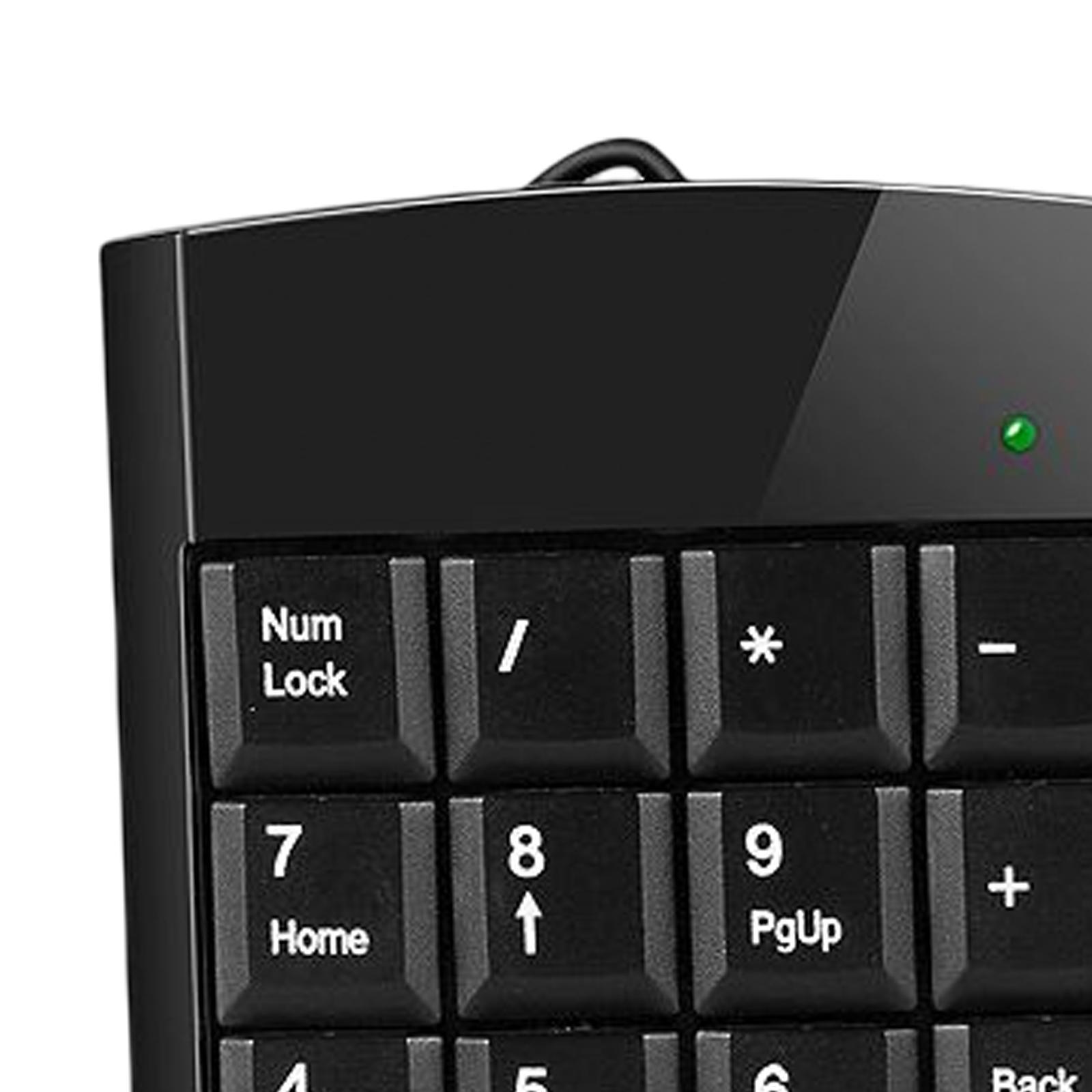 USB Wired Number Pad 19 Key Comfortable for PC Accounting Teller