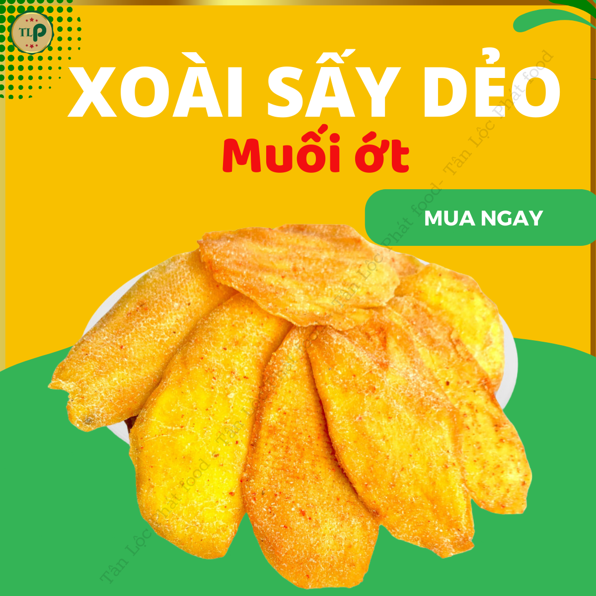 XOÀI SẤY MUỐI ỚT TÂN LỘC PHÁT 1KG GỒM 2 BỊCH 500G