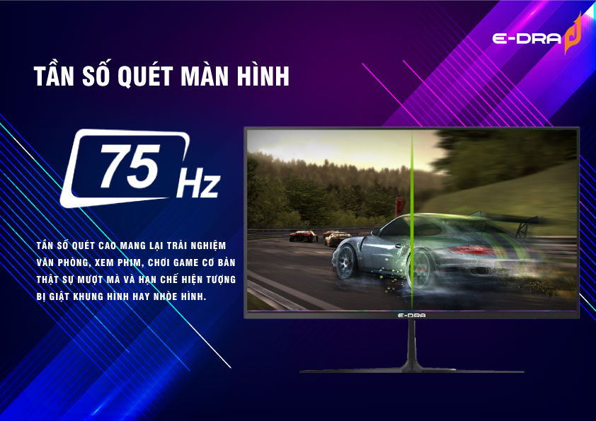Màn Hình Gaming E-dra EGM22F75 (21.5&quot;/FHD/IPS/75Hz/5ms) - Hàng chính hãng