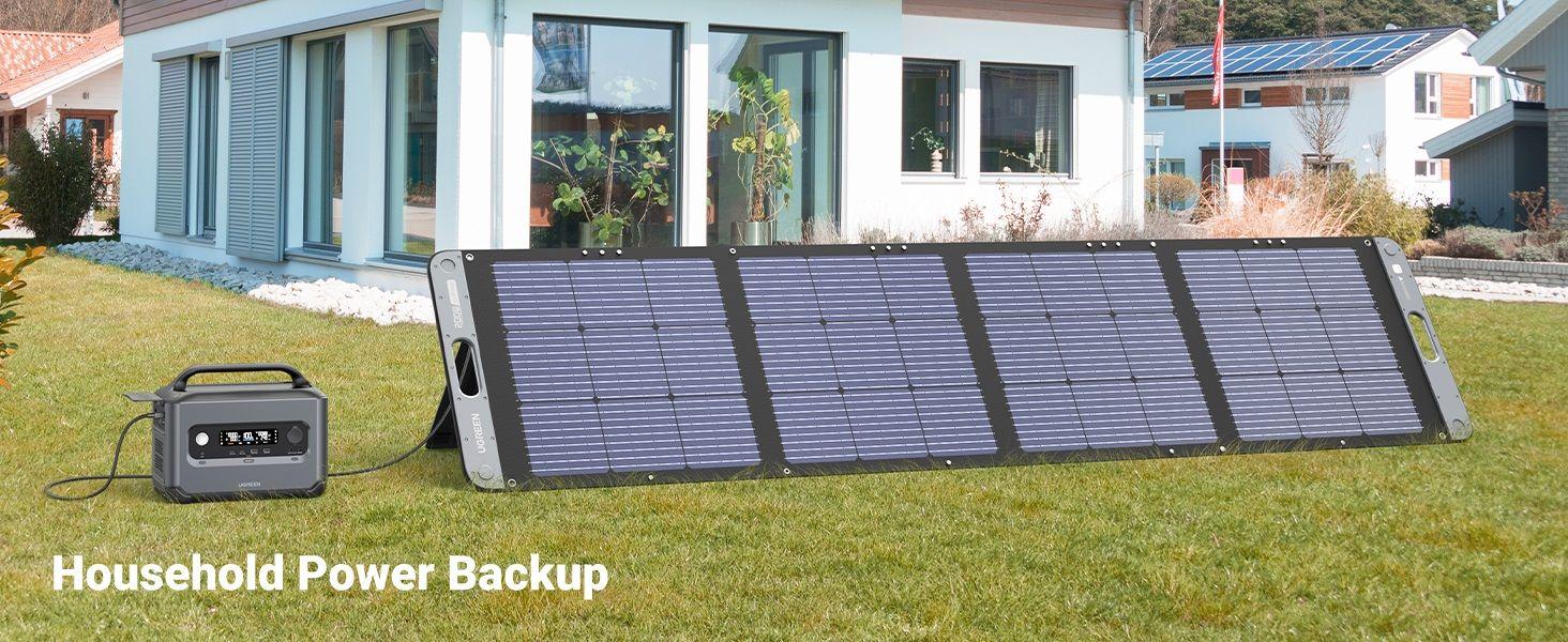 Ugreen UG15114SC200TK 200W chuẩn cắm kết nối Type XT60 Tấm panel năng lượng mặt trời có thể xếp gọn dùng cho trạm sạc 600w 1200w 2200w Gs600 gs1200 - HÀNG CHÍNH HÃNG