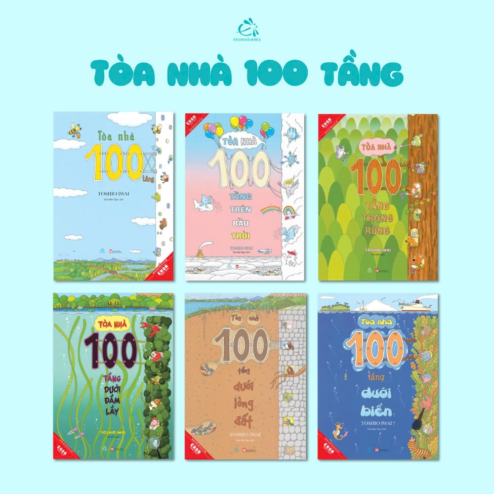 Combo EHON NHẬT BẢN TOÀ  NHÀ 100 TẦNG . Trọn bộ 6 cuốn