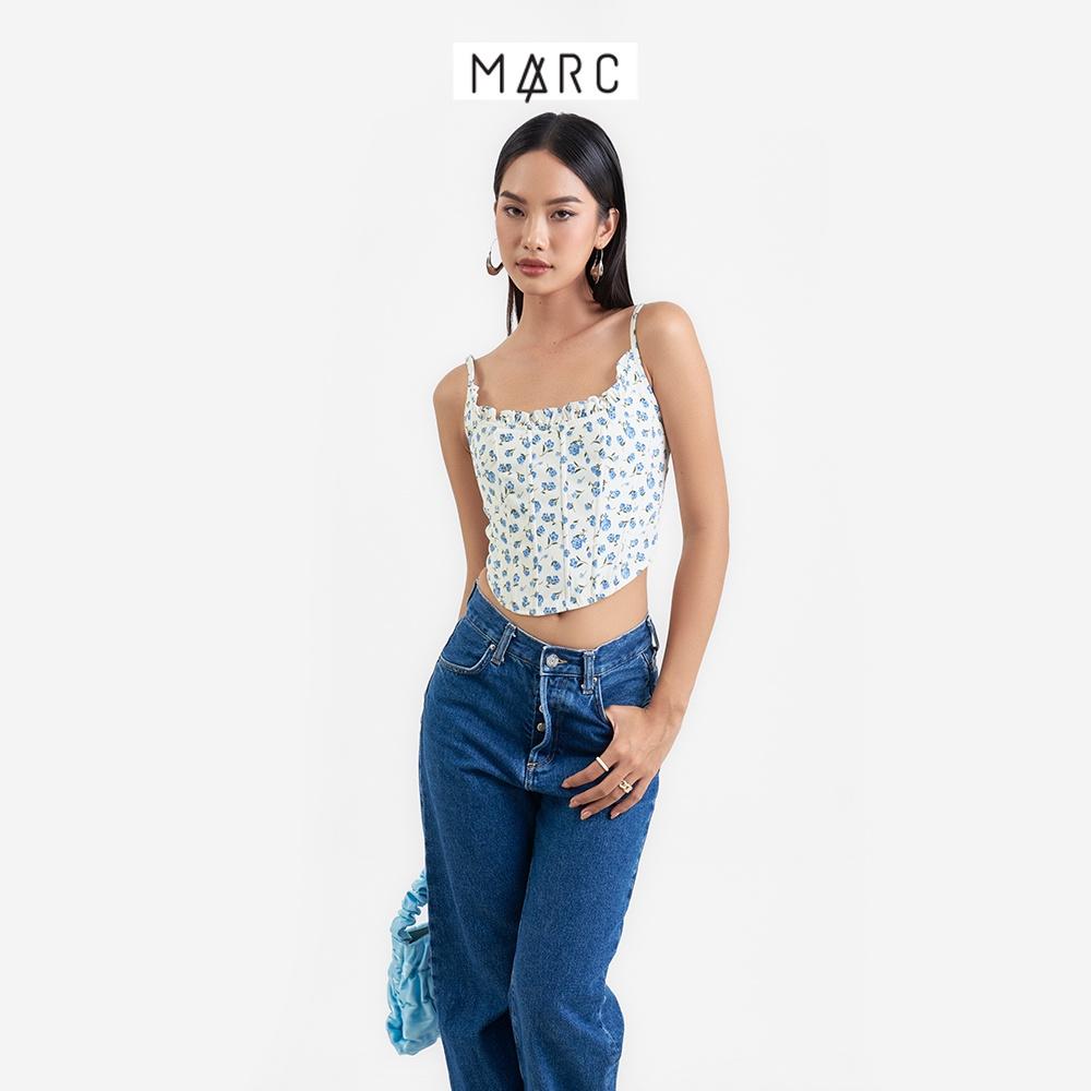 Áo 2 dây nữ MARC FASHION croset bèo cổ dây kéo sau FAVH110422