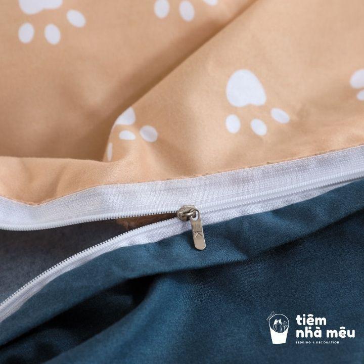 Bộ Chăn Ga Gối Cotton 80% m6/m8/2m - Full size Tiệm Nhà Mêu 2 Vỏ gối ,drap , vỏ chăn Cotton Chó Chiba Nhập Khẩu Sale
