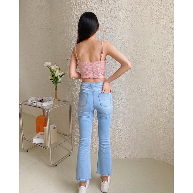Quần Jean loe lửng nữ ống bass REVERCLOTHINGS Flare Jeans