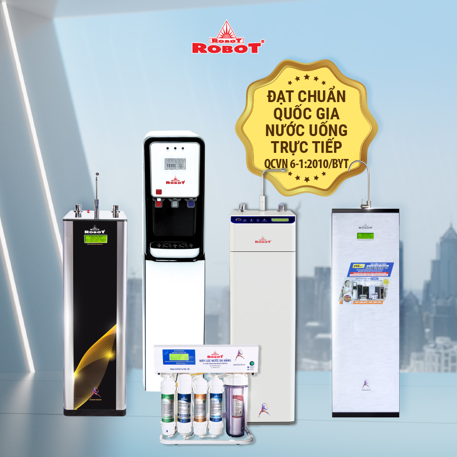 Máy Lọc Nước ROBOT Chức Năng Nóng Thông Minh Công Nghệ Lọc R.O + UF Classy Pro 339GHKQ-UR - Hàng Chính Hãng