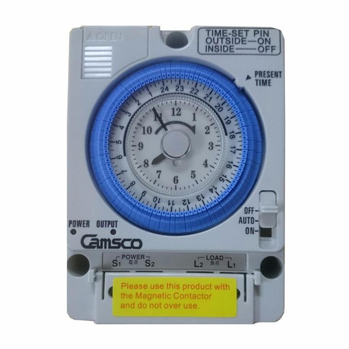 Bộ Công Tắc Hẹn Giờ Cơ -Rơle Timer 24 Giờ Camsco Model TB35N Chính Hãng